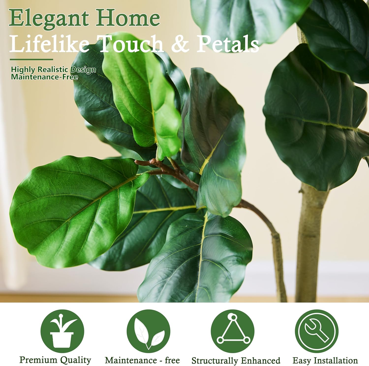 Pohon Fiddle Leaf Fig Buatan 1 - Ficus Lyrata Tree ulasan dan harga